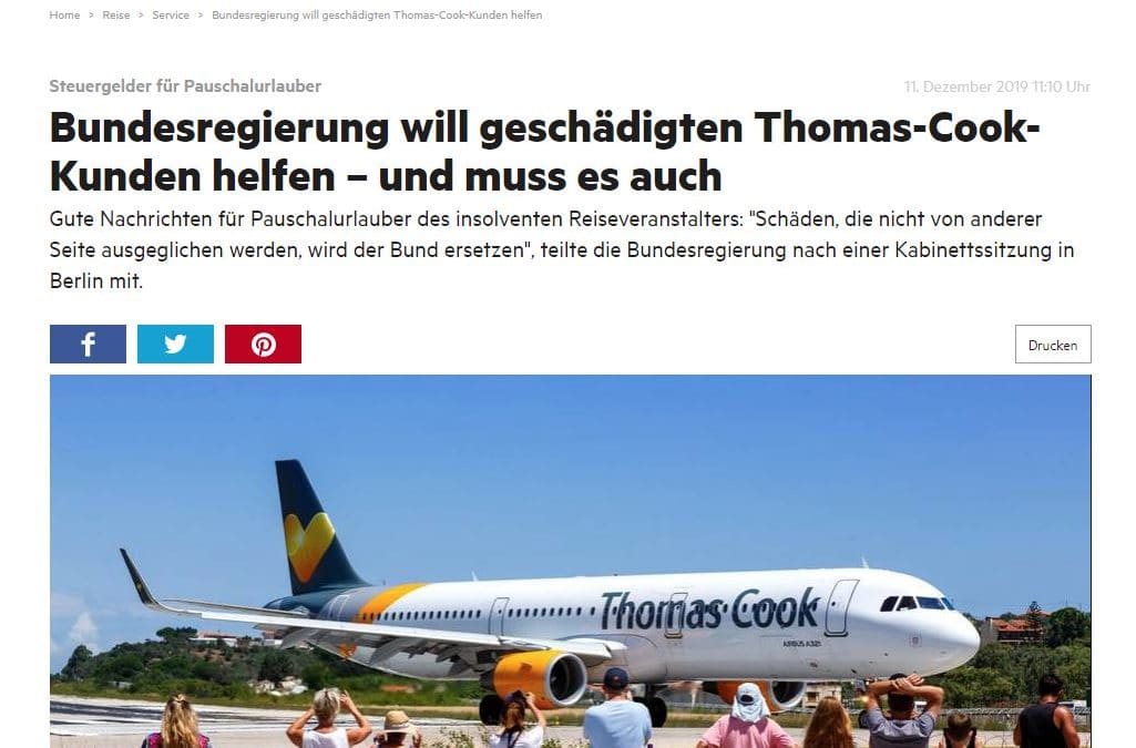 Thomas Cook: Meldungen überschlagen sich – wir erneut auf Stern.de